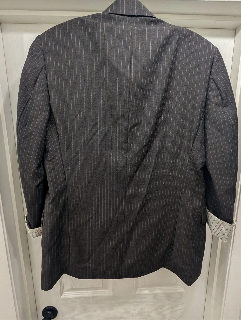 Vintage Lauren by Ralph Lauren Men's 36R 100% Wool Blazer Brown W/ Stripes
